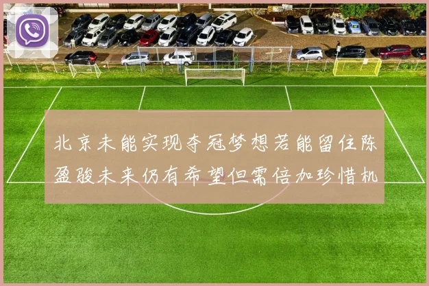 北京未能实现夺冠梦想若能留住陈盈骏未来仍有希望但需倍加珍惜机会